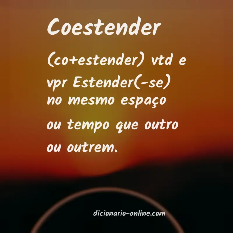 Significado de coestender