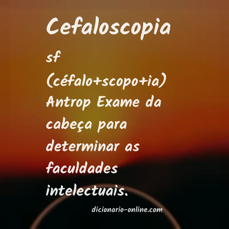 Significado de cefaloscopia