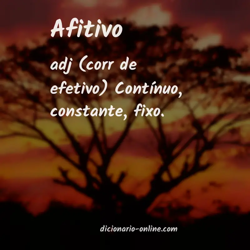 Significado de afitivo
