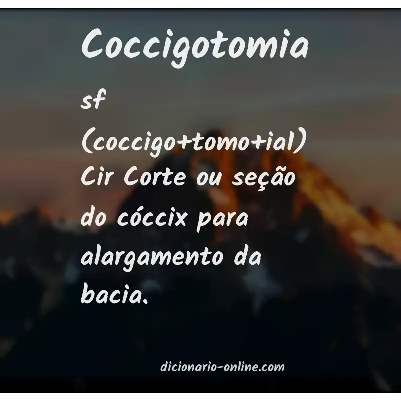 Significado de coccigotomia