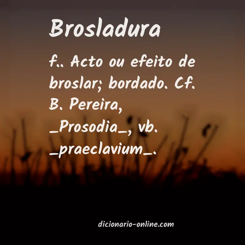 Significado de brosladura