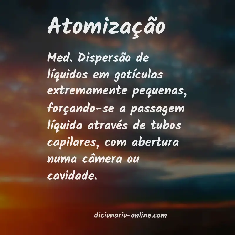 Significado de atomização