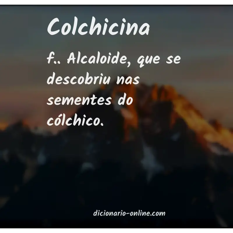 Significado de colchicina