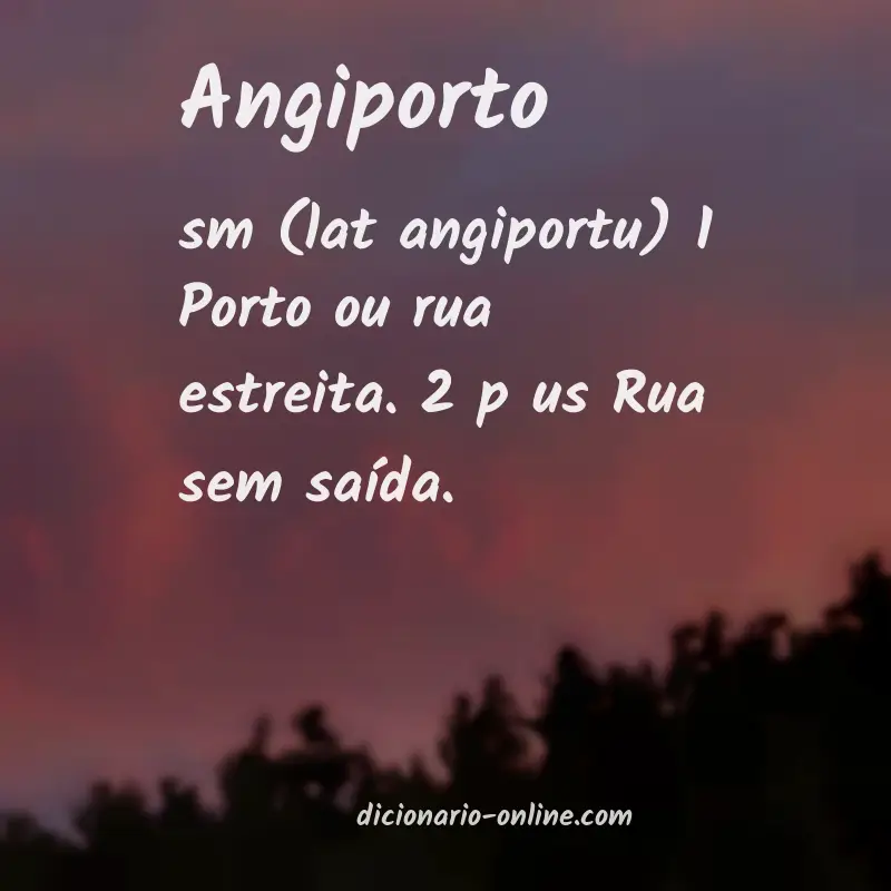 Significado de angiporto