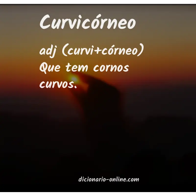 Significado de curvicórneo