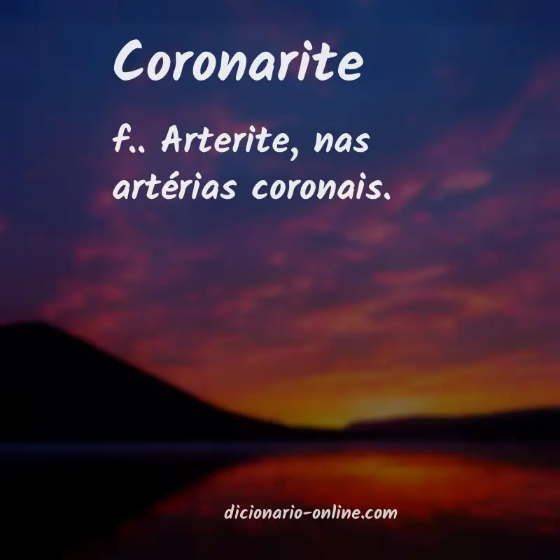 Significado de coronarite