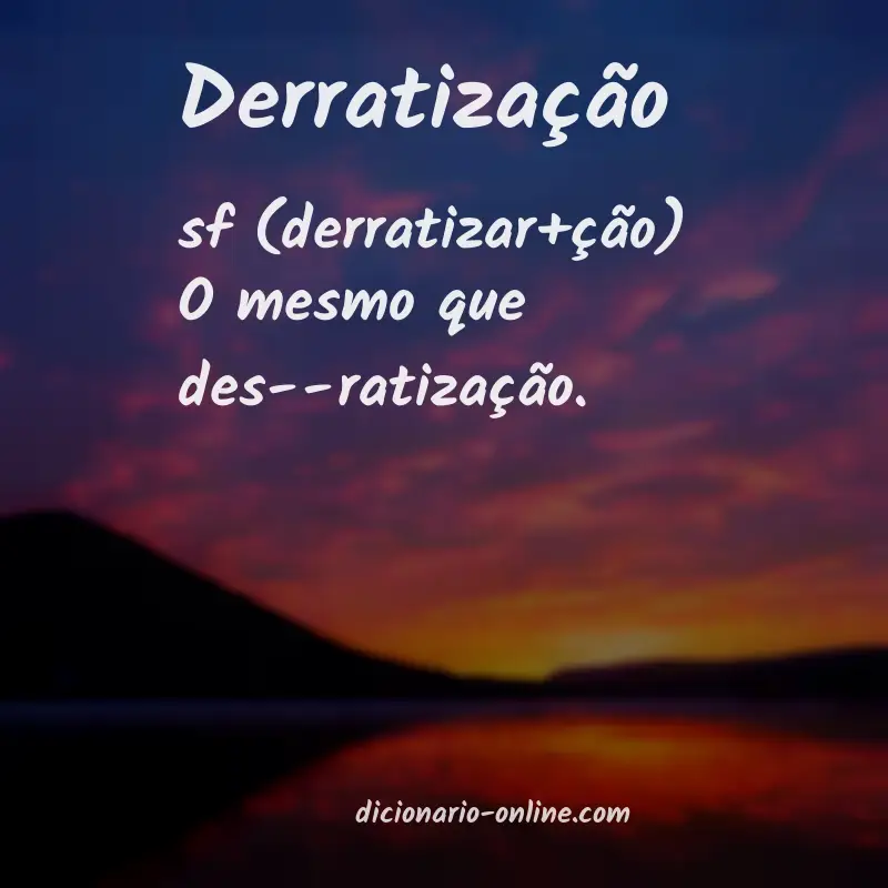Significado de derratização