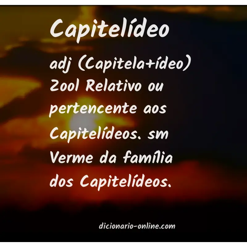 Significado de capitelídeo