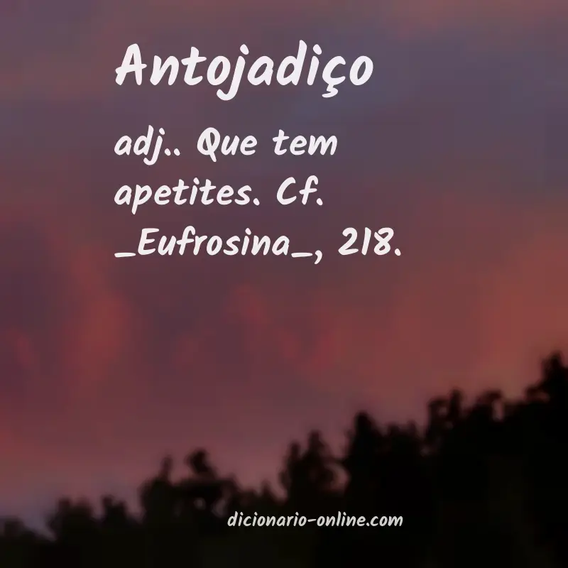 Significado de antojadiço
