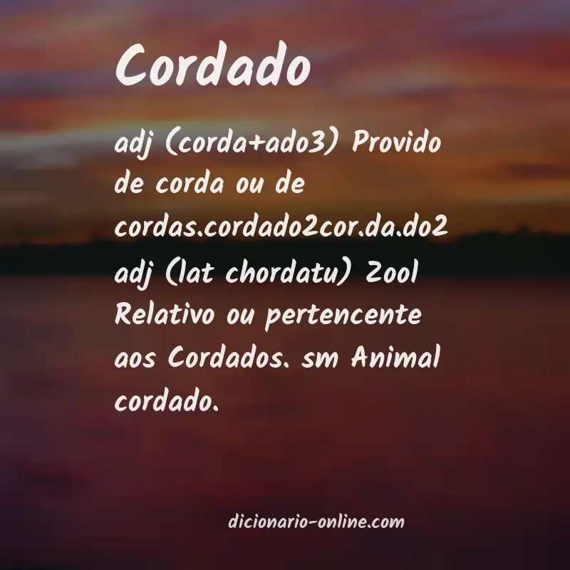Significado de cordado
