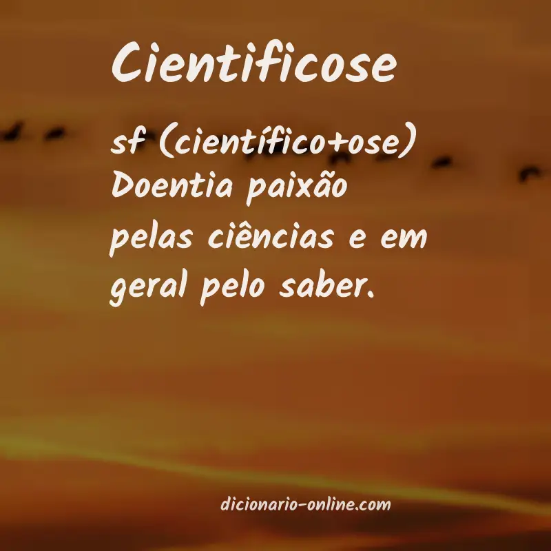 Significado de cientificose