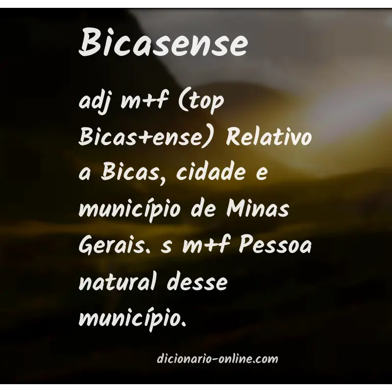 Significado de bicasense