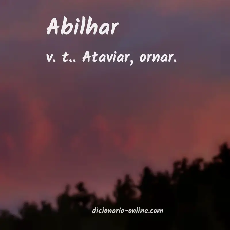 Significado de abilhar