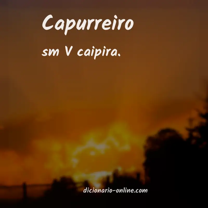 Significado de capurreiro