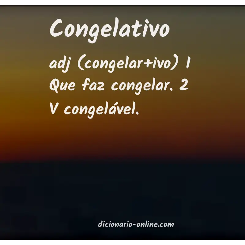 Significado de congelativo