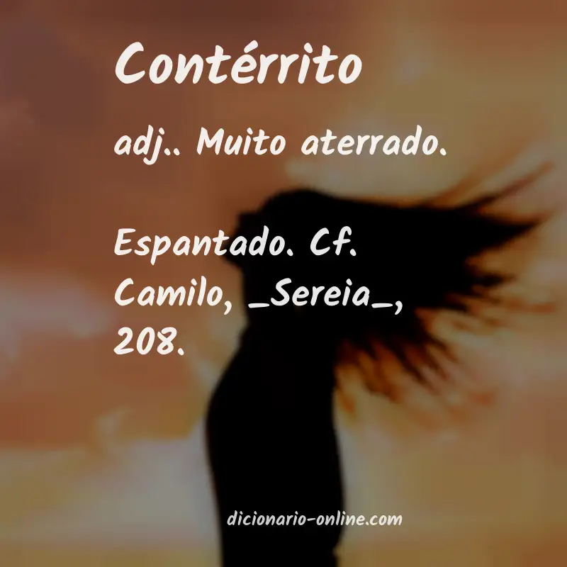 Significado de contérrito