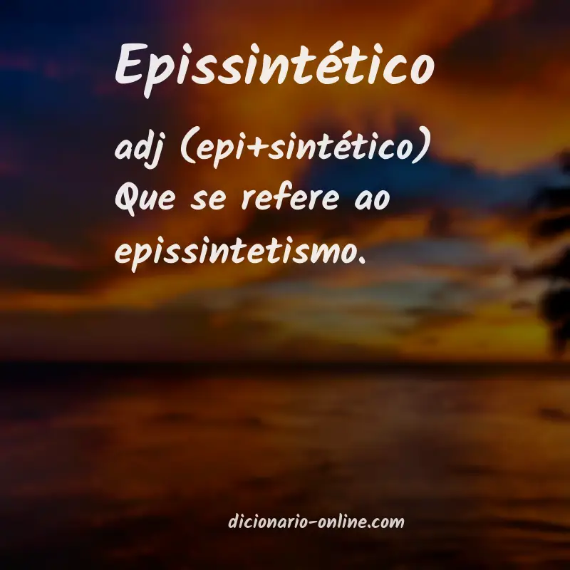 Significado de epissintético