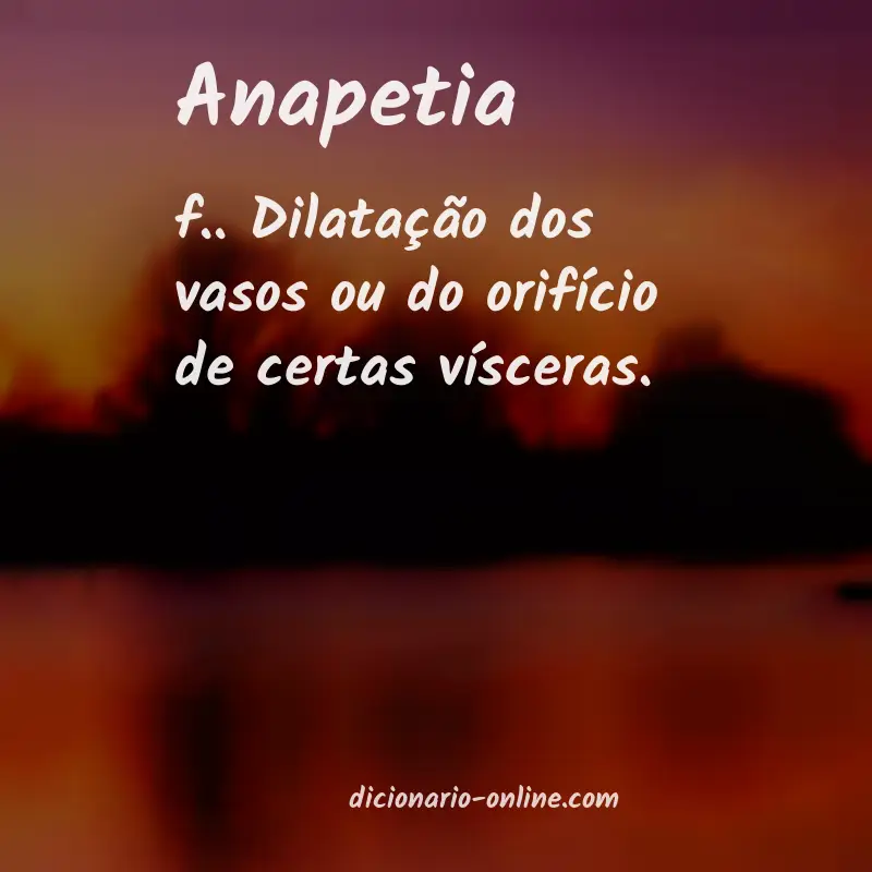 Significado de anapetia