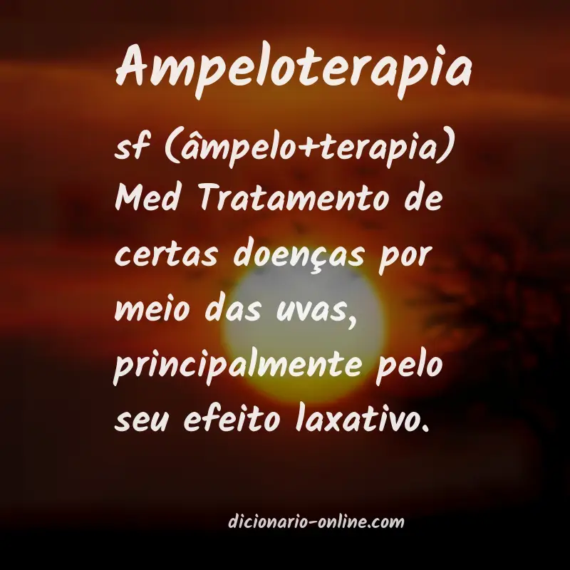 Significado de ampeloterapia