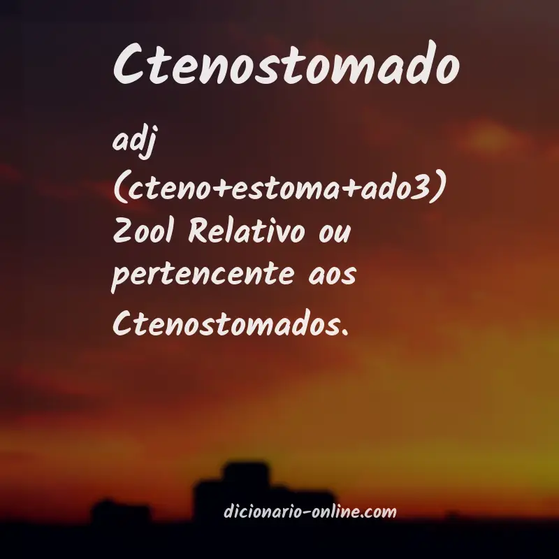 Significado de ctenostomado