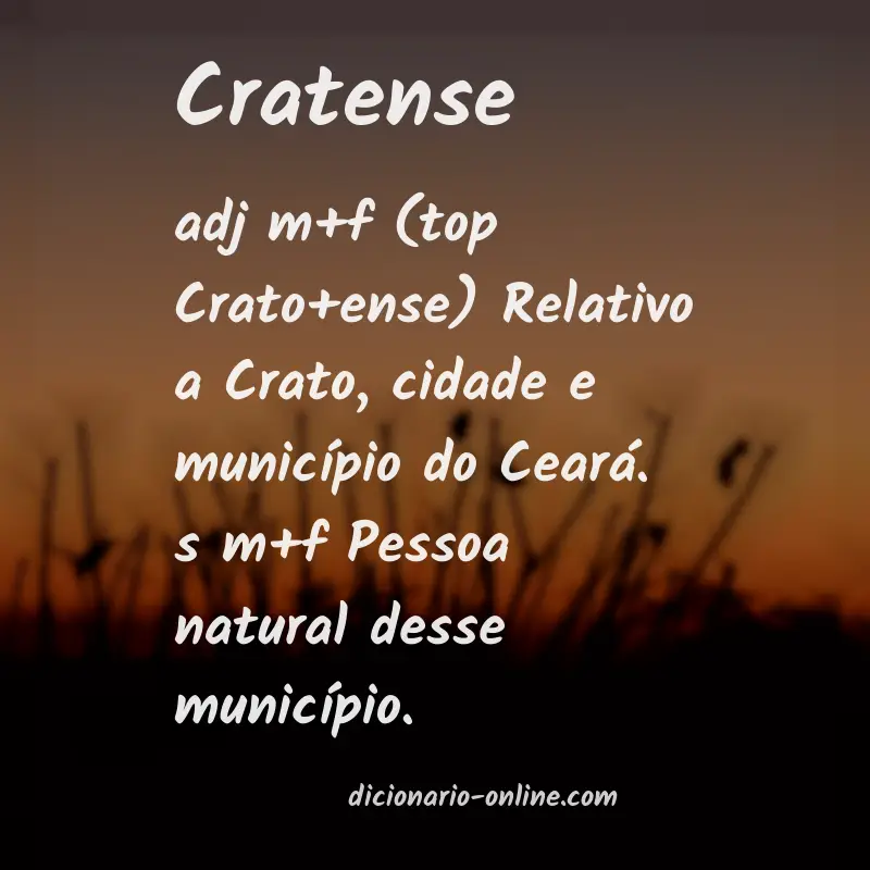 Significado de cratense