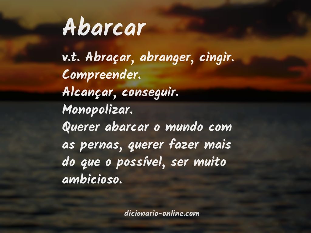 Significado de abarcar