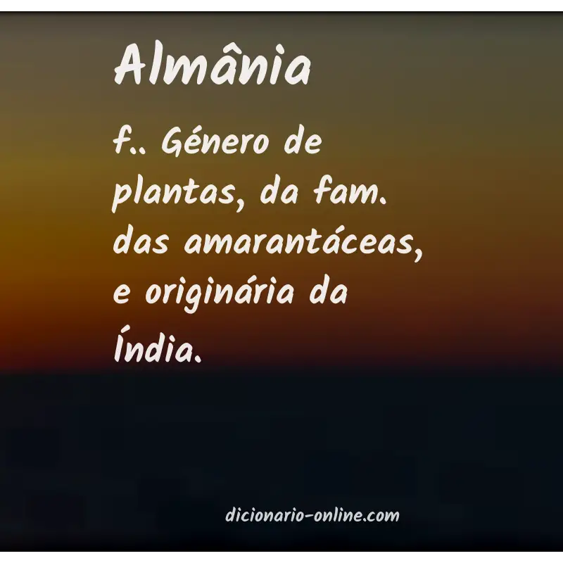 Significado de almânia