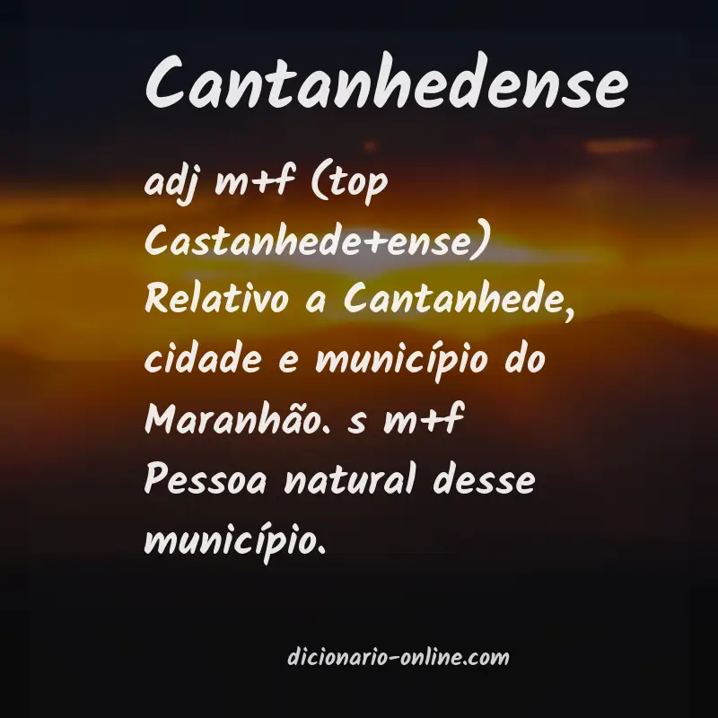 Significado de cantanhedense