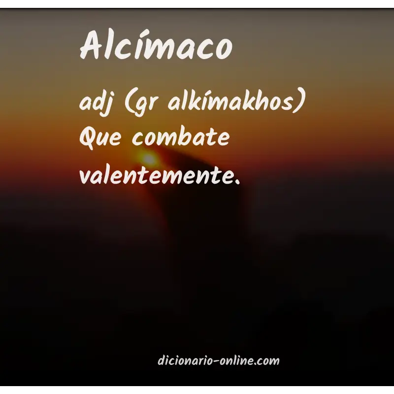 Significado de alcímaco