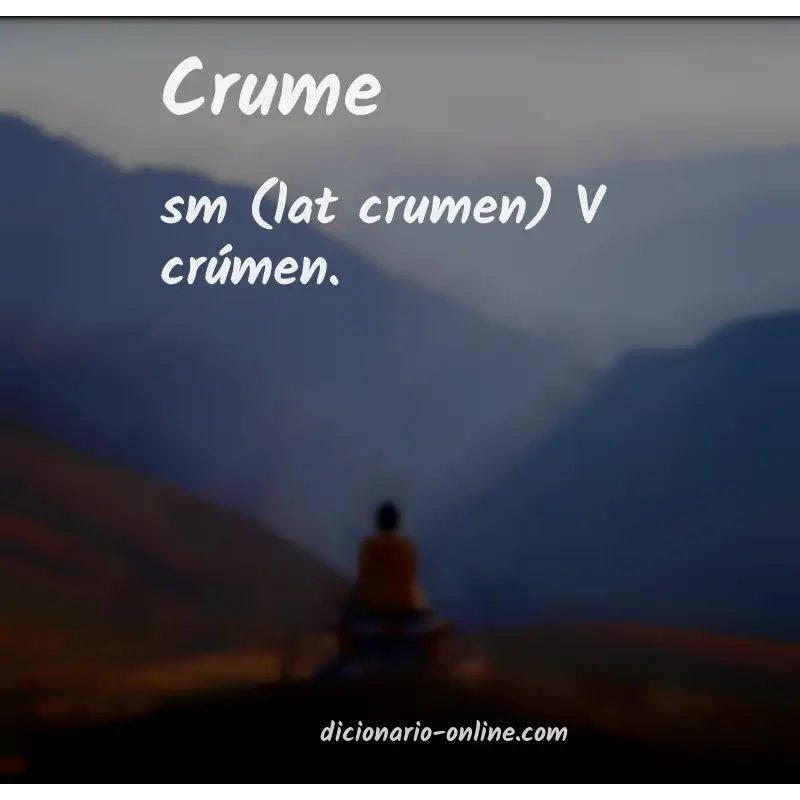 Significado de crume