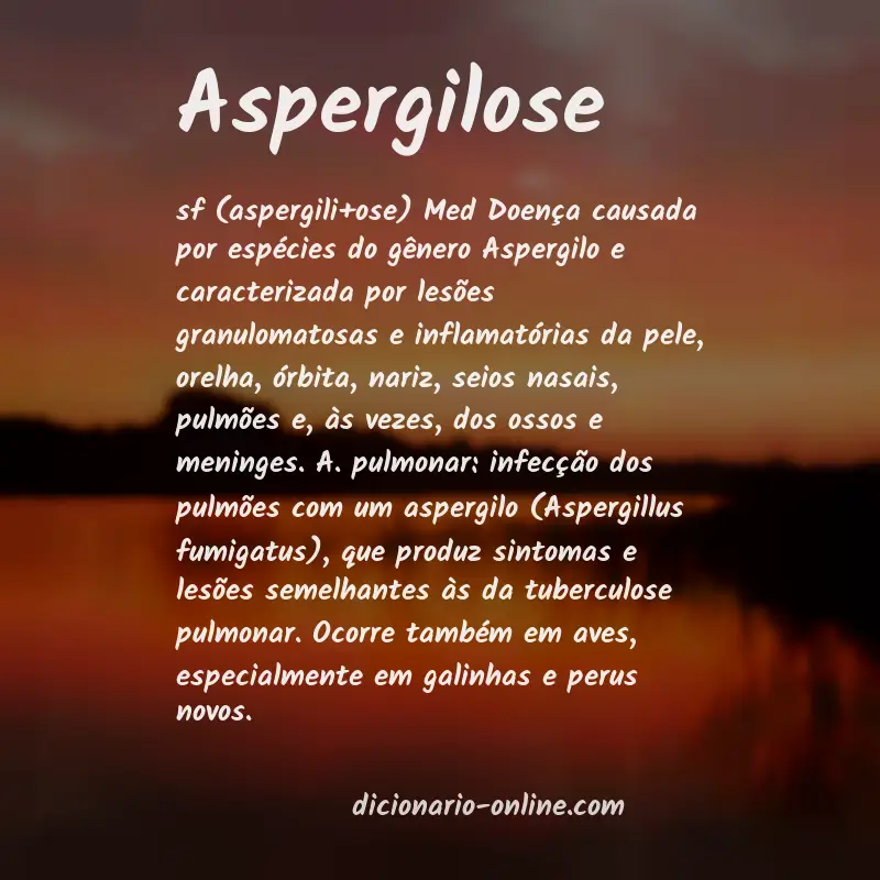 Significado de aspergilose