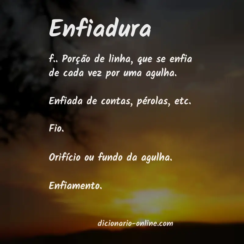 Significado de enfiadura