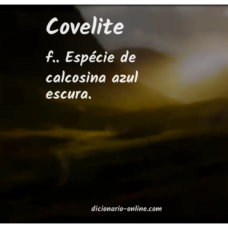 Significado de covelite
