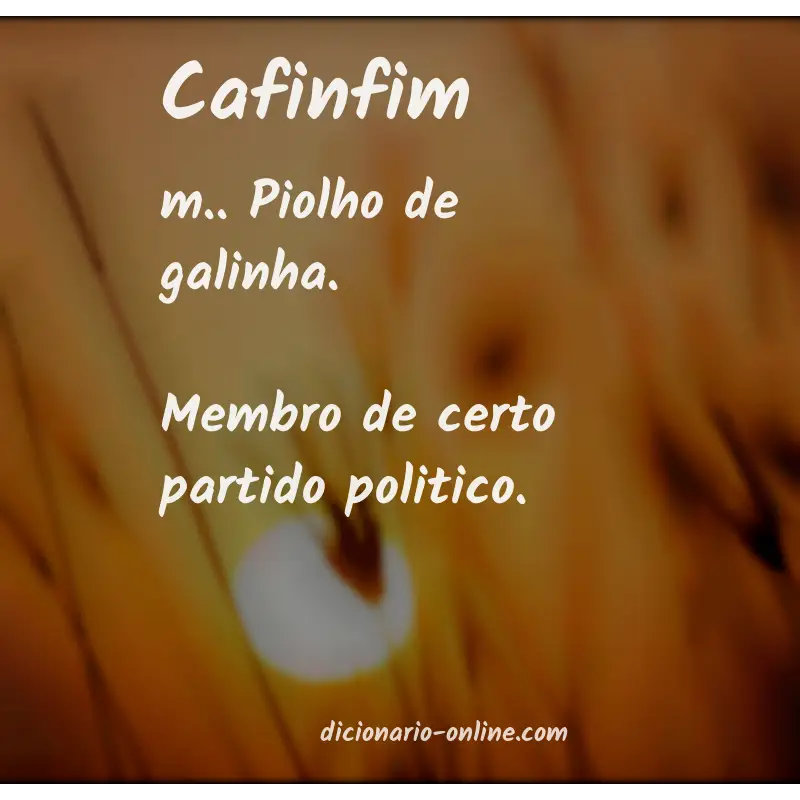 Significado de cafinfim