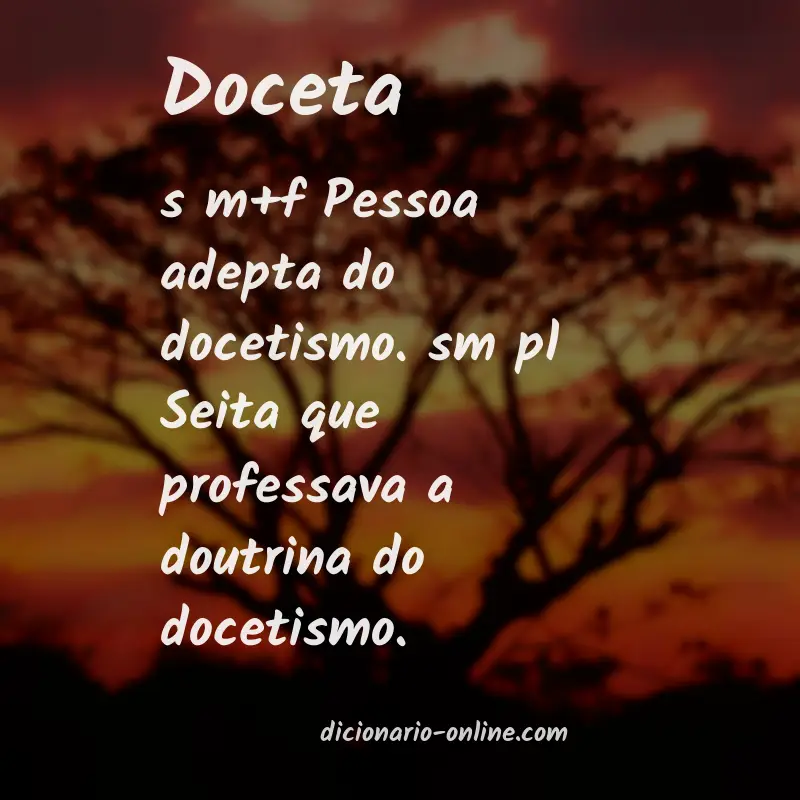 Significado de doceta