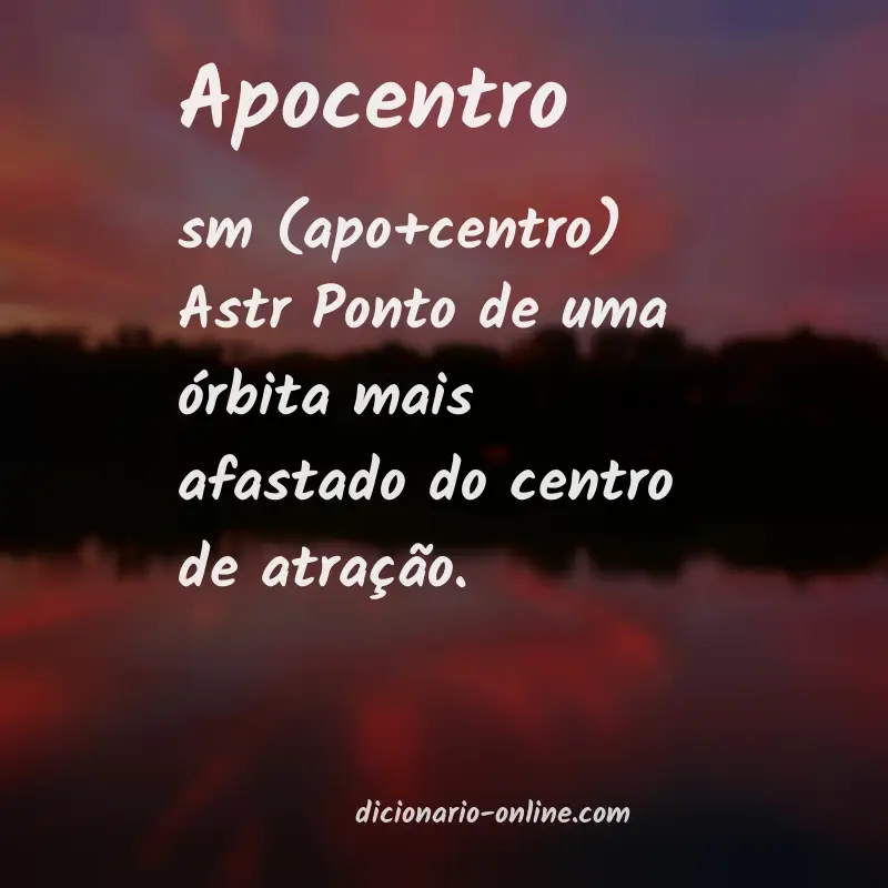 Significado de apocentro