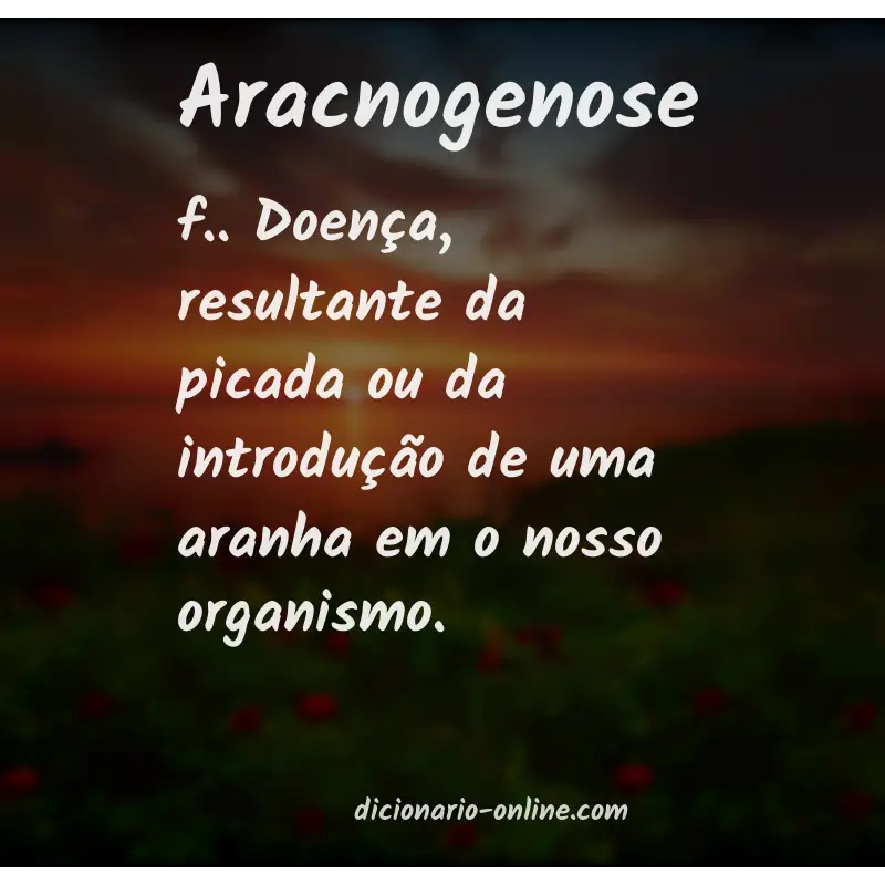Significado de aracnogenose