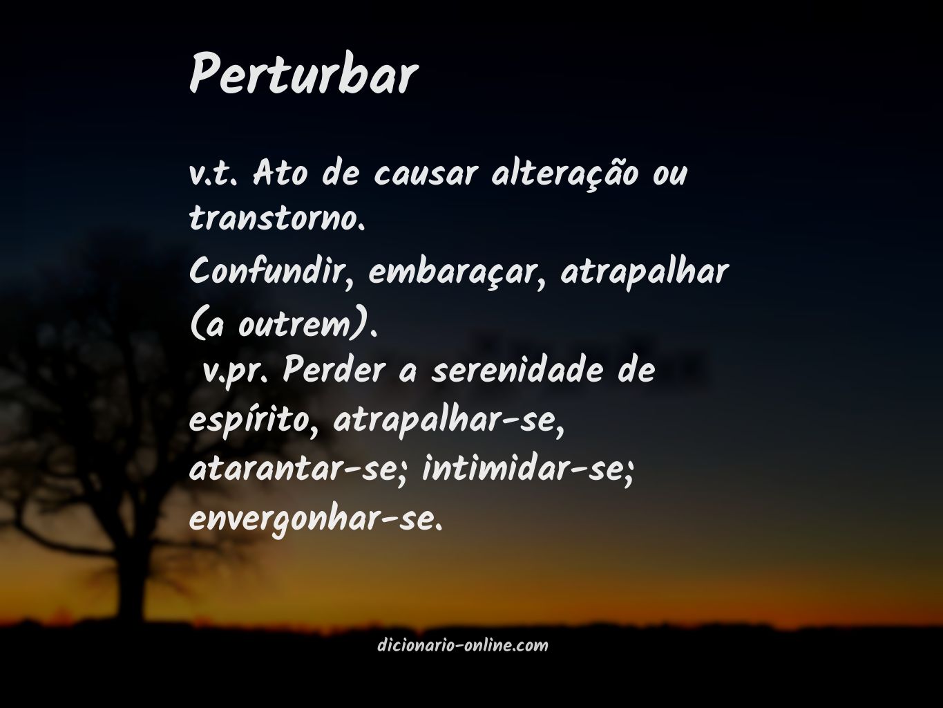Significado de perturbar