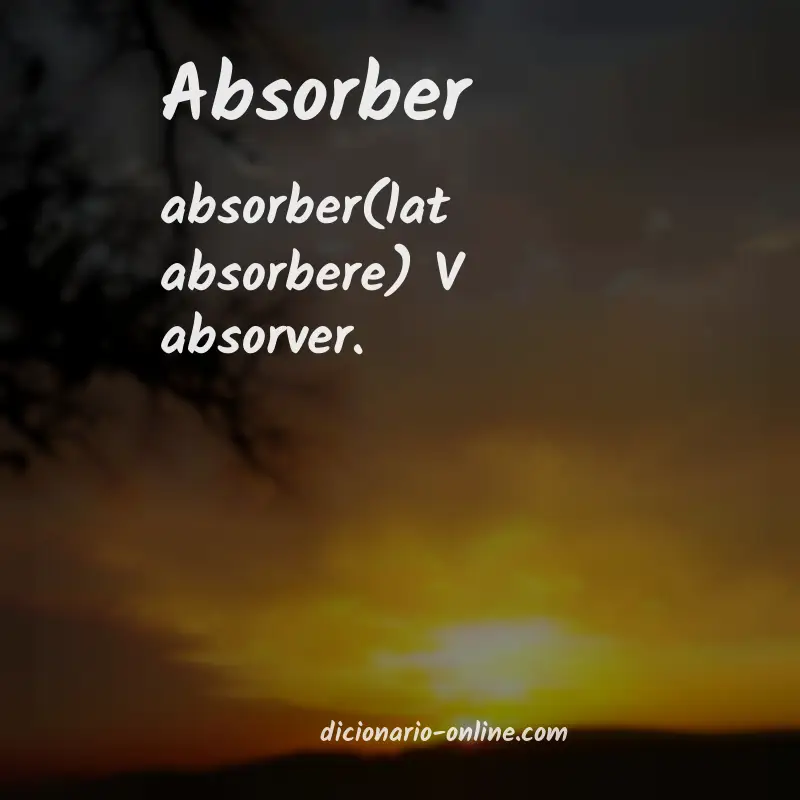 Significado de absorber