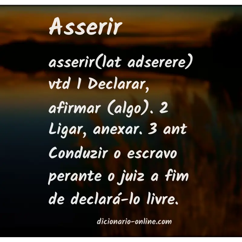 Significado de asserir