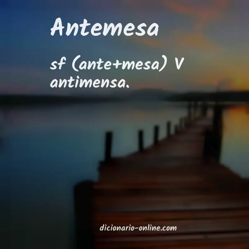 Significado de antemesa