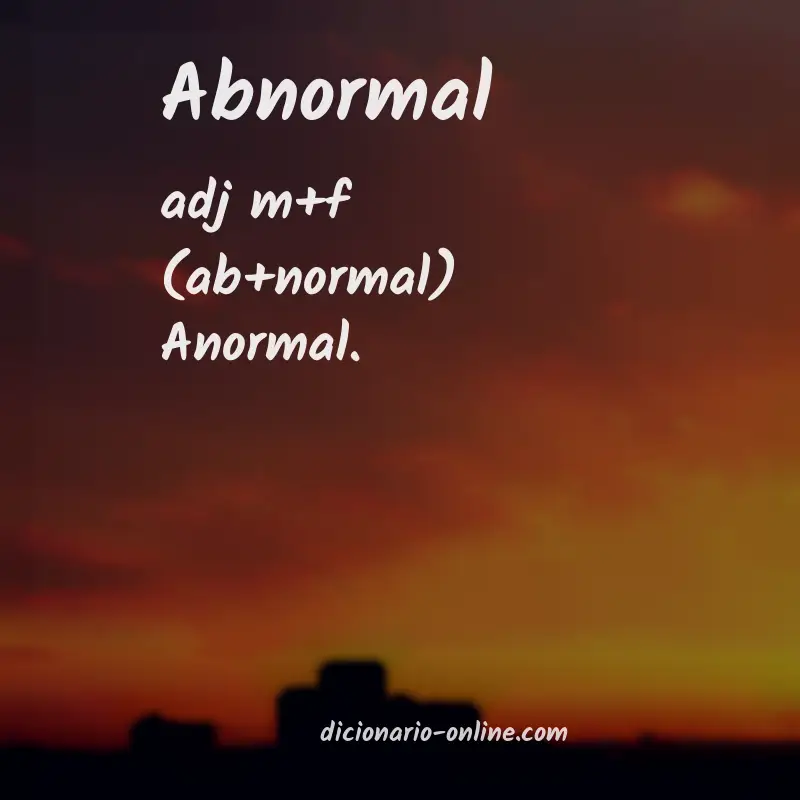 Significado de abnormal