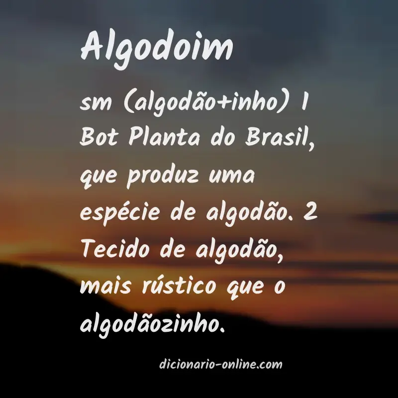 Significado de algodoim