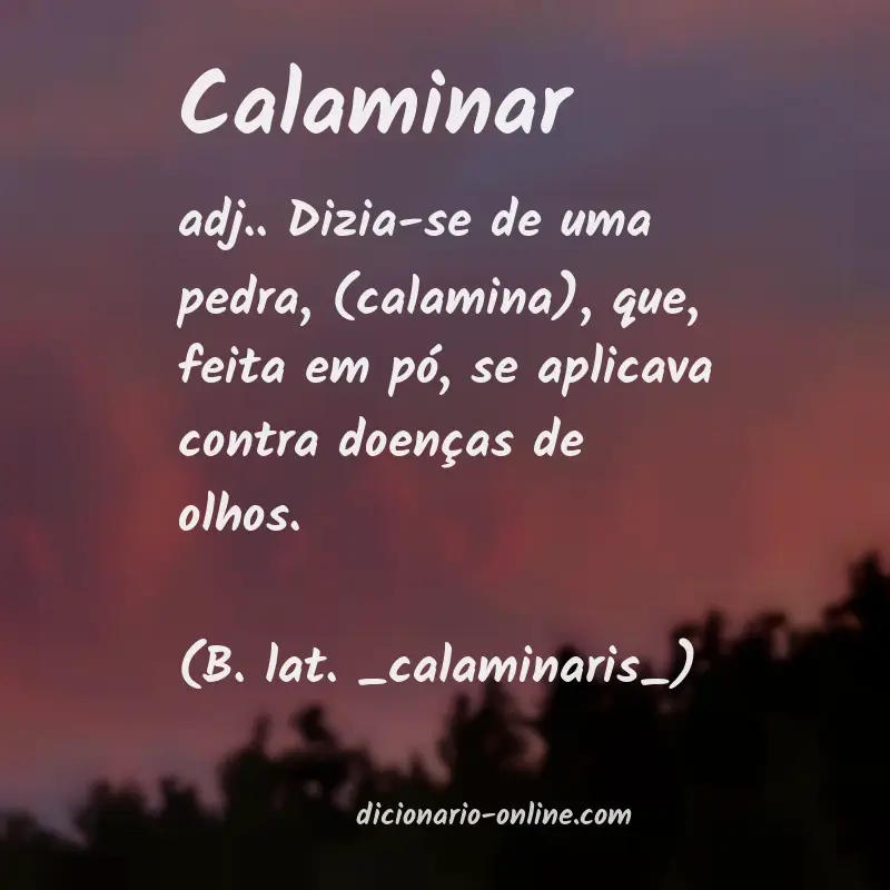 Significado de calaminar