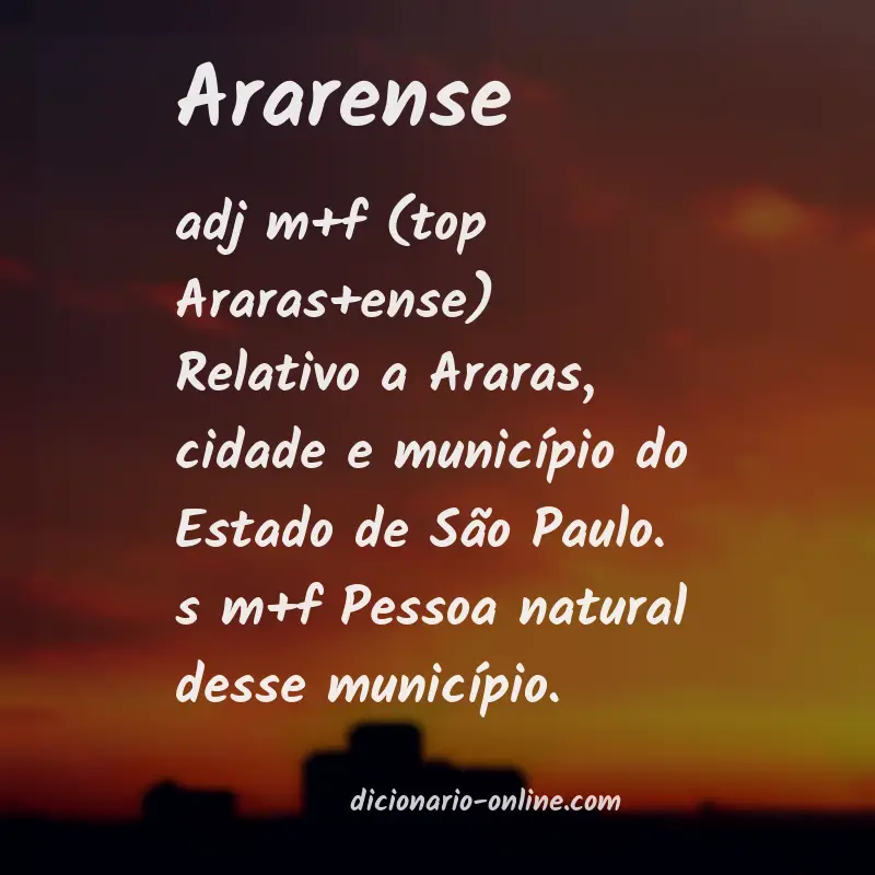 Significado de ararense