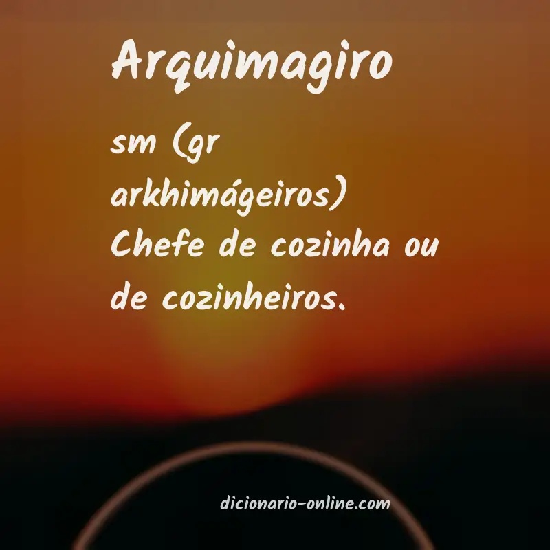 Significado de arquimagiro