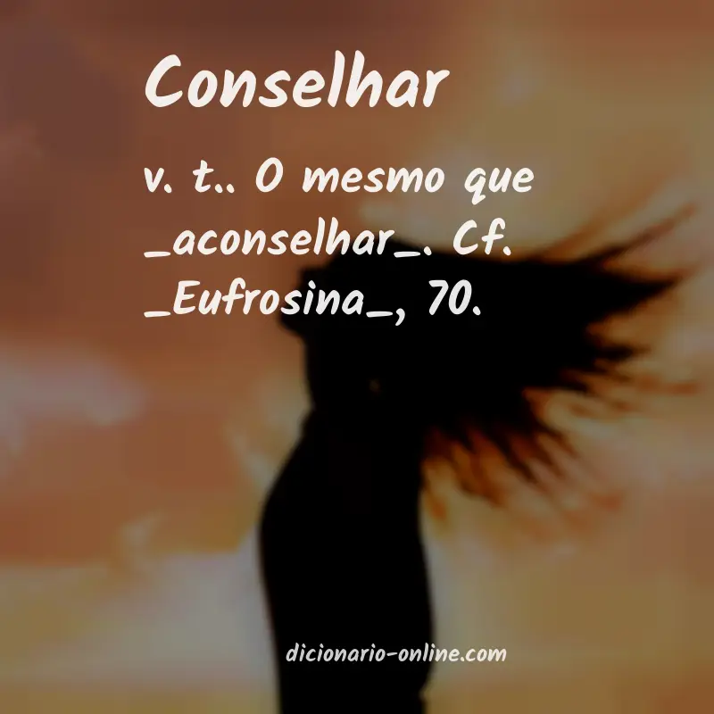 Significado de conselhar