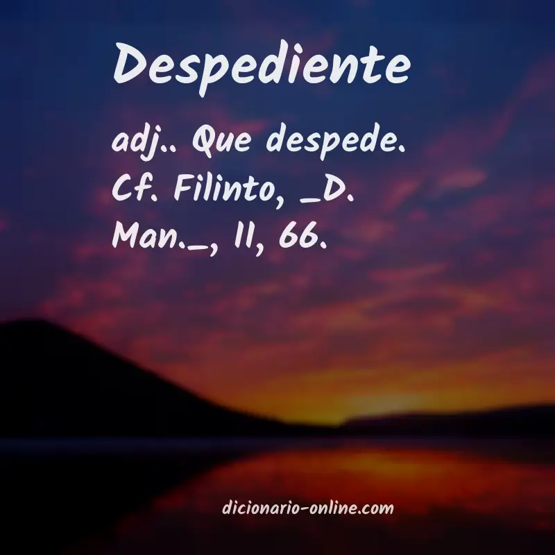 Significado de despediente