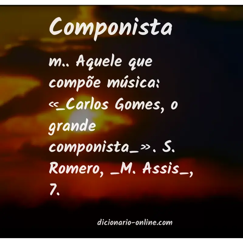 Significado de componista