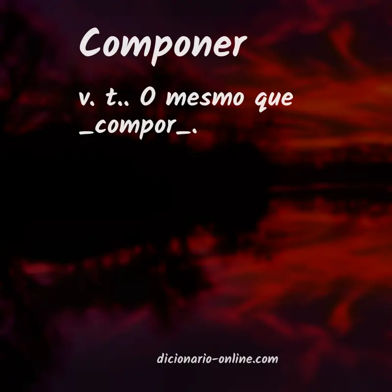 Significado de componer